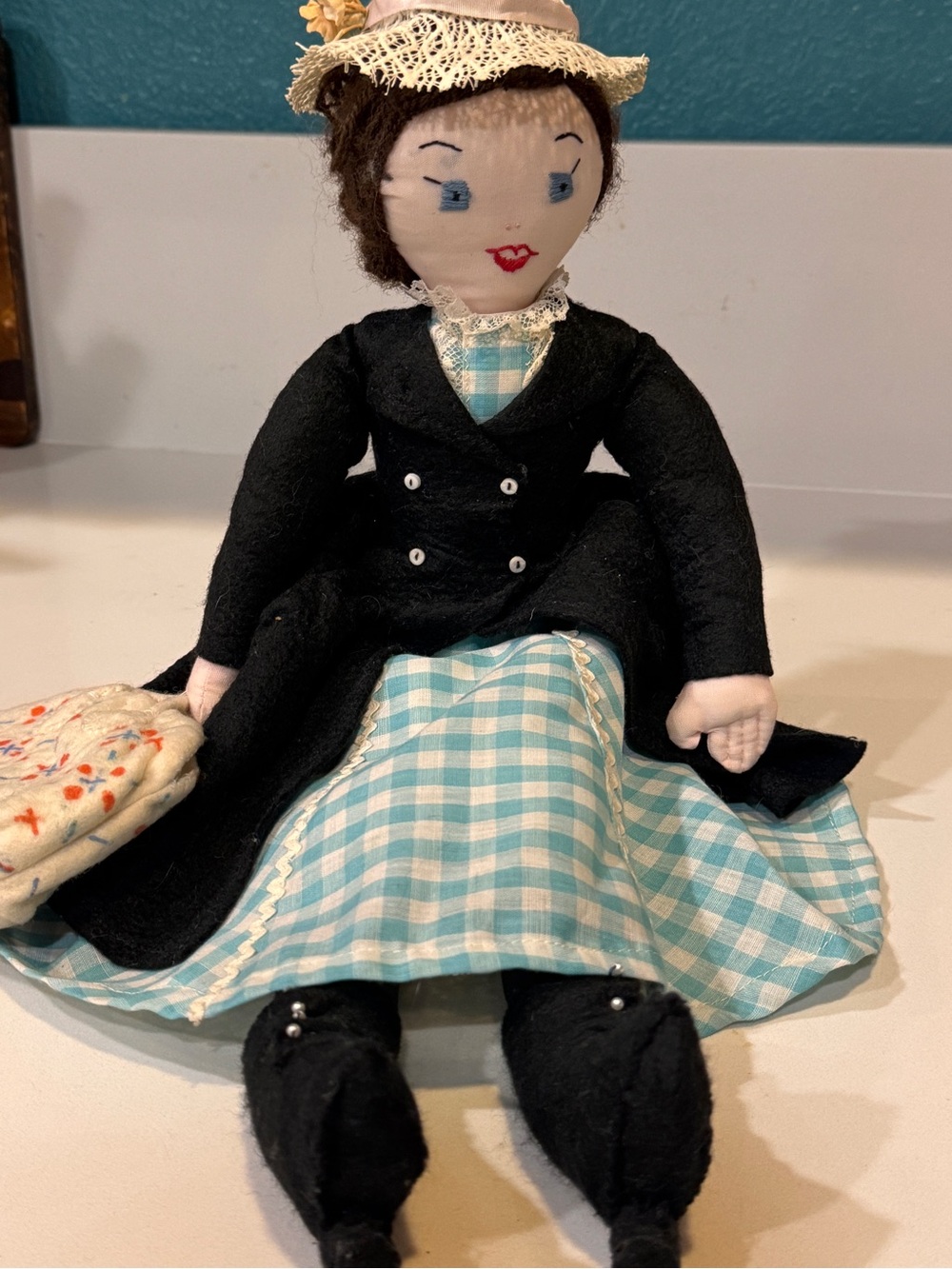 Mary Poppins, handmade Vintage cloth doll